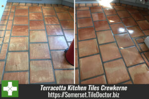 Cleaning and Resealing Terracotta Kitchen Tiles in Crewkerne