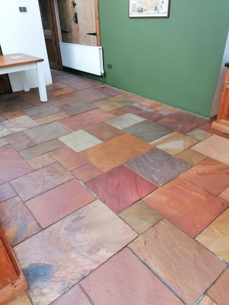 Sandstone Floor After Cleaning Dunster