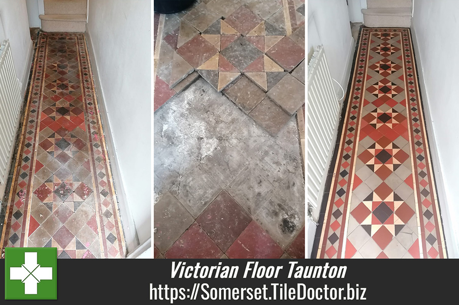 Victorian Tiled Hallway Floor Restoration Taunton