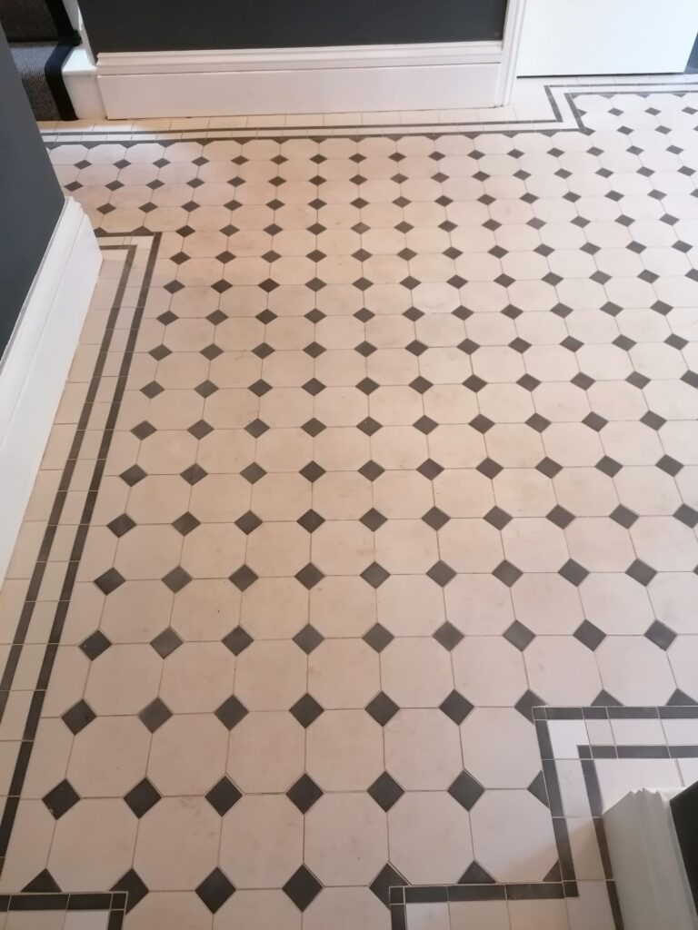 Micro-Porous Porcelain Tiled Floor Before Cleaning Taunton Micro-Porous Porcelain Tiled Floor Before Cleaning Taunton